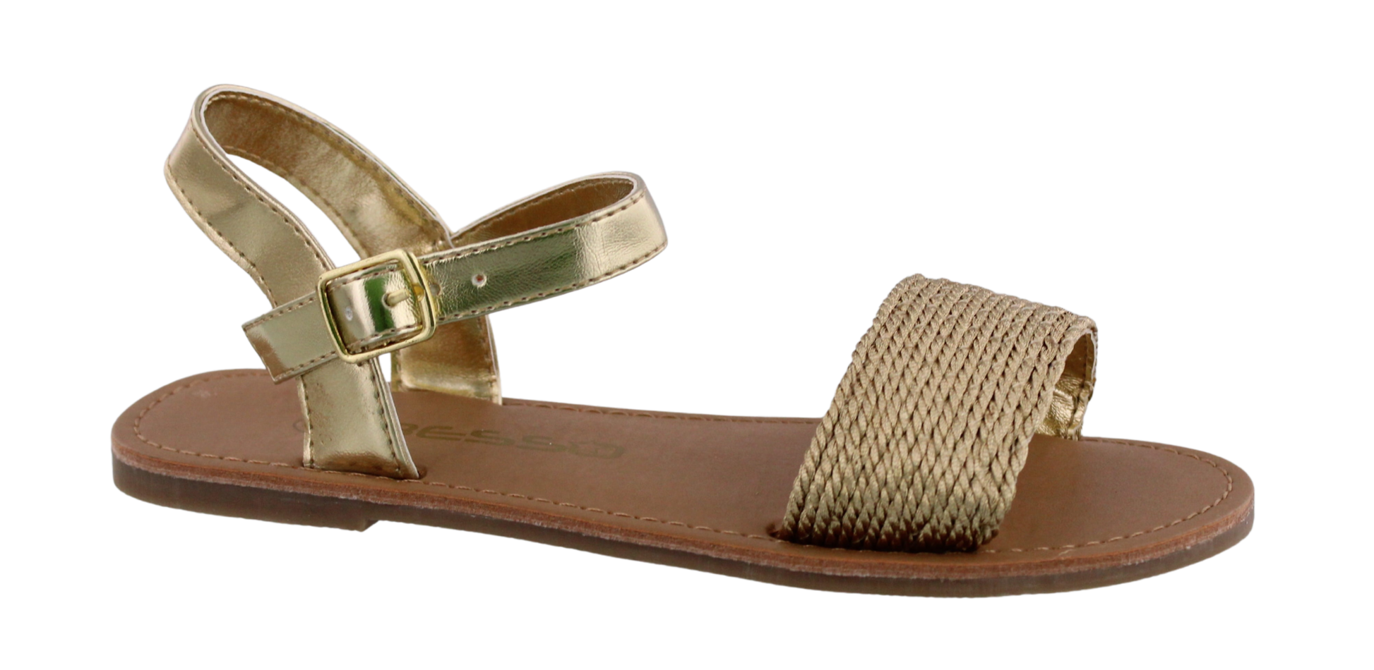 Girls Metallic Rope Sandal