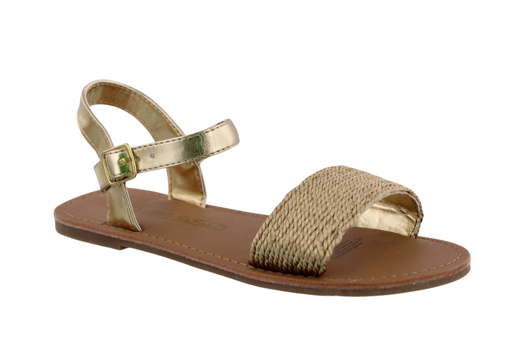 Girls Metallic Rope Sandal