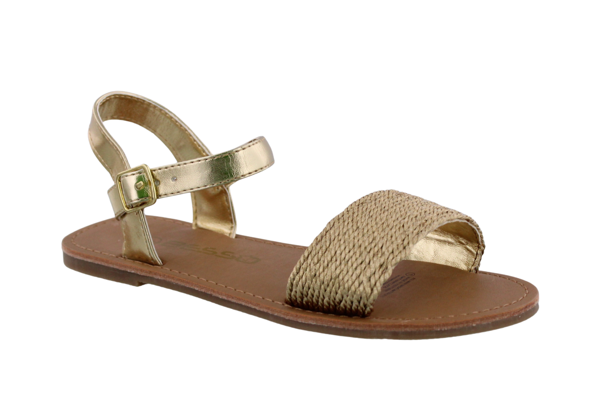 Girls Metallic Rope Sandal