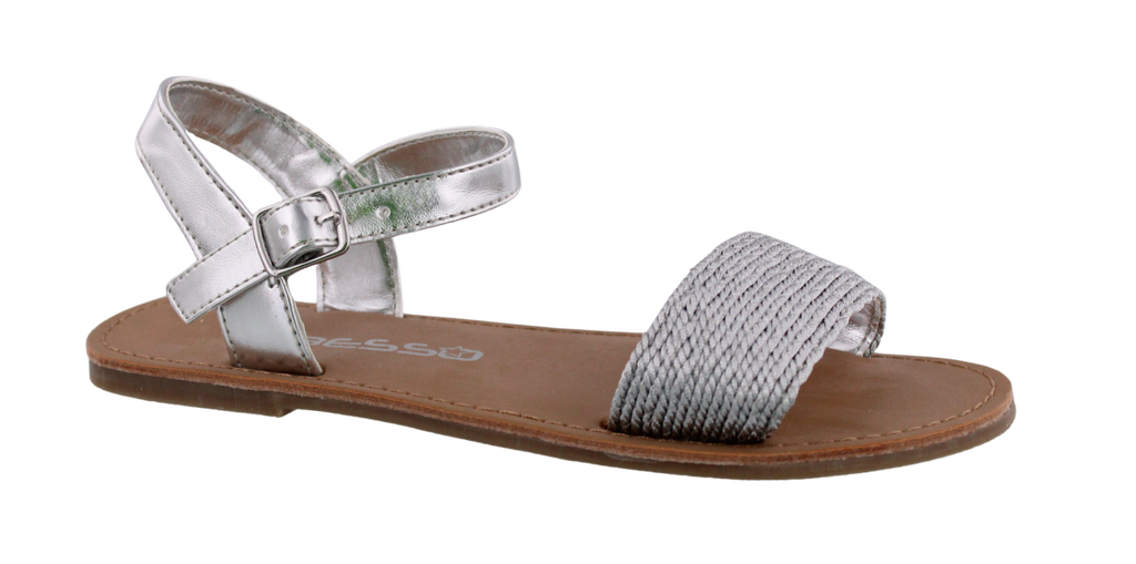 Girls Metallic Rope Sandal