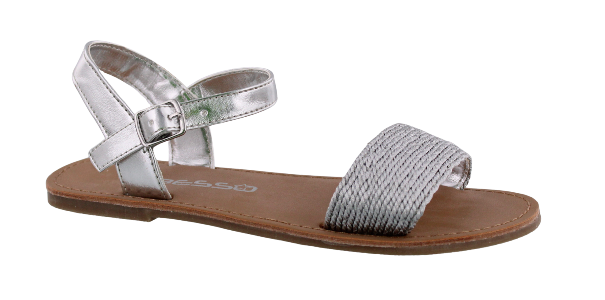 Girls Metallic Rope Sandal
