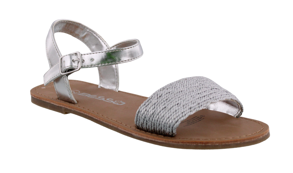 Girls Metallic Rope Sandal