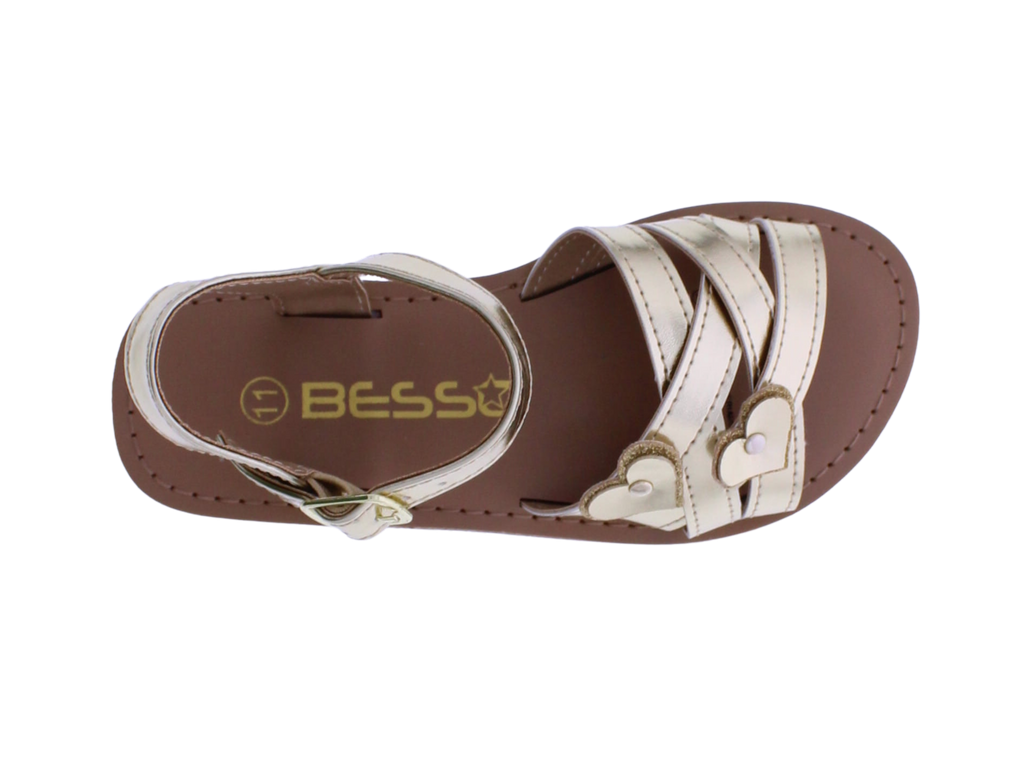 Girls Double Heart Sandal