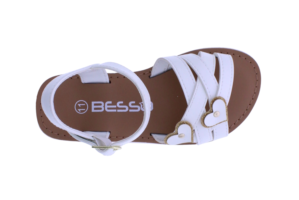 Girls Double Heart Sandal
