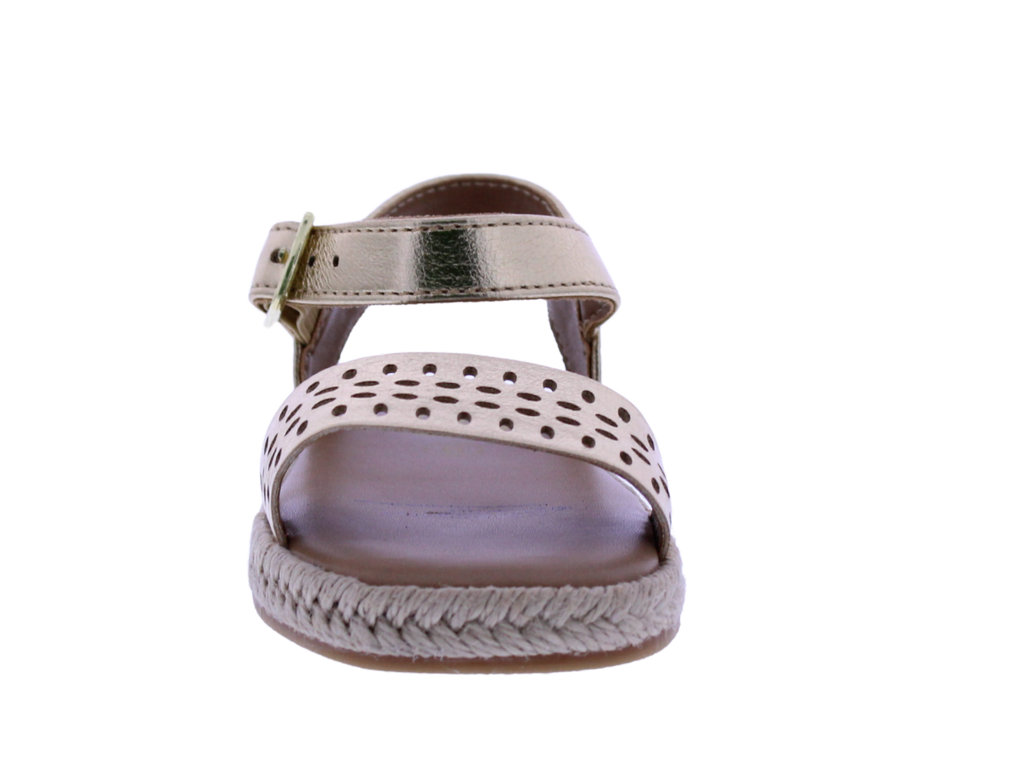 Girls Laser Cut Yute Sandal
