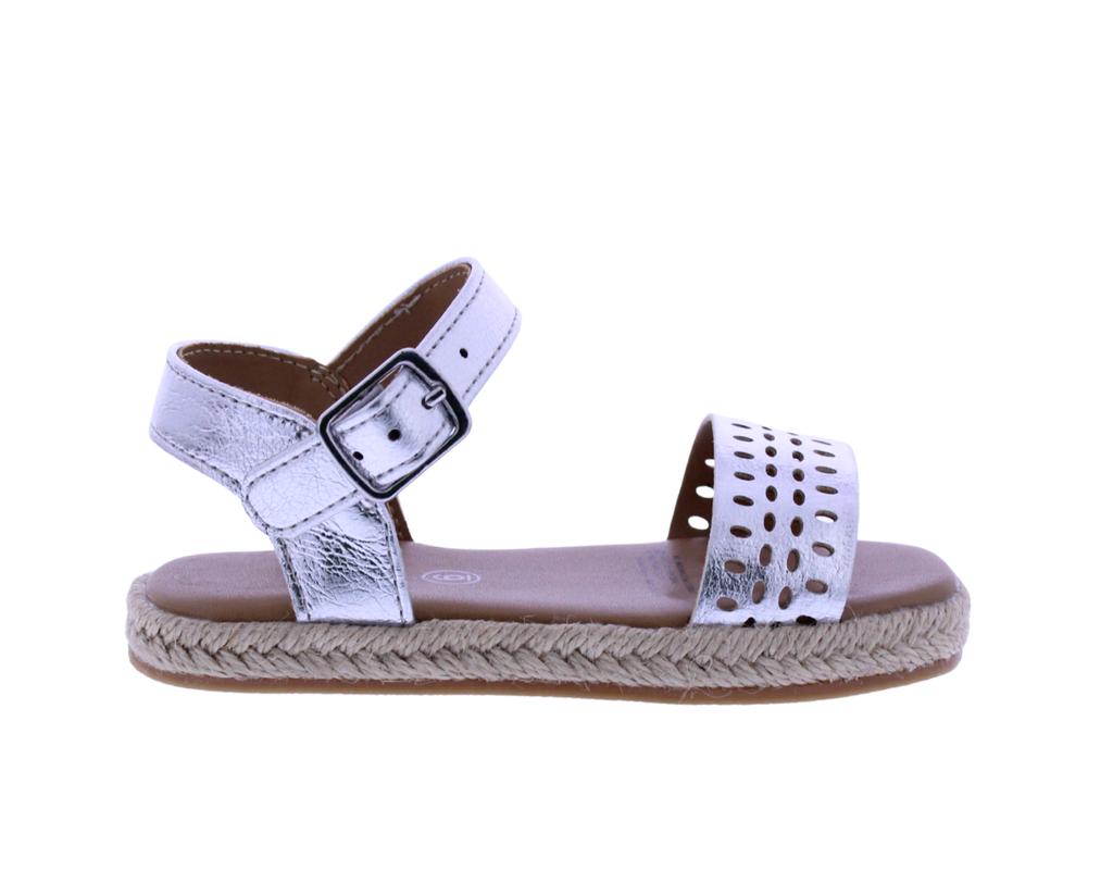 Girls Laser Cut Yute Sandal