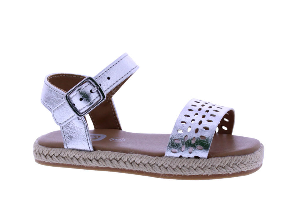 Girls Laser Cut Yute Sandal