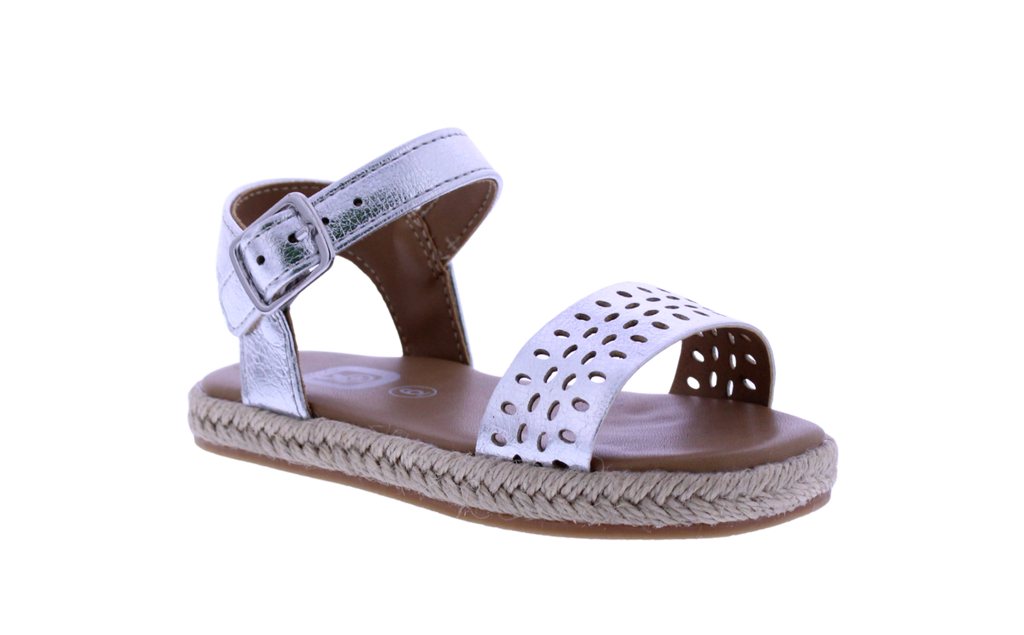 Girls Laser Cut Yute Sandal