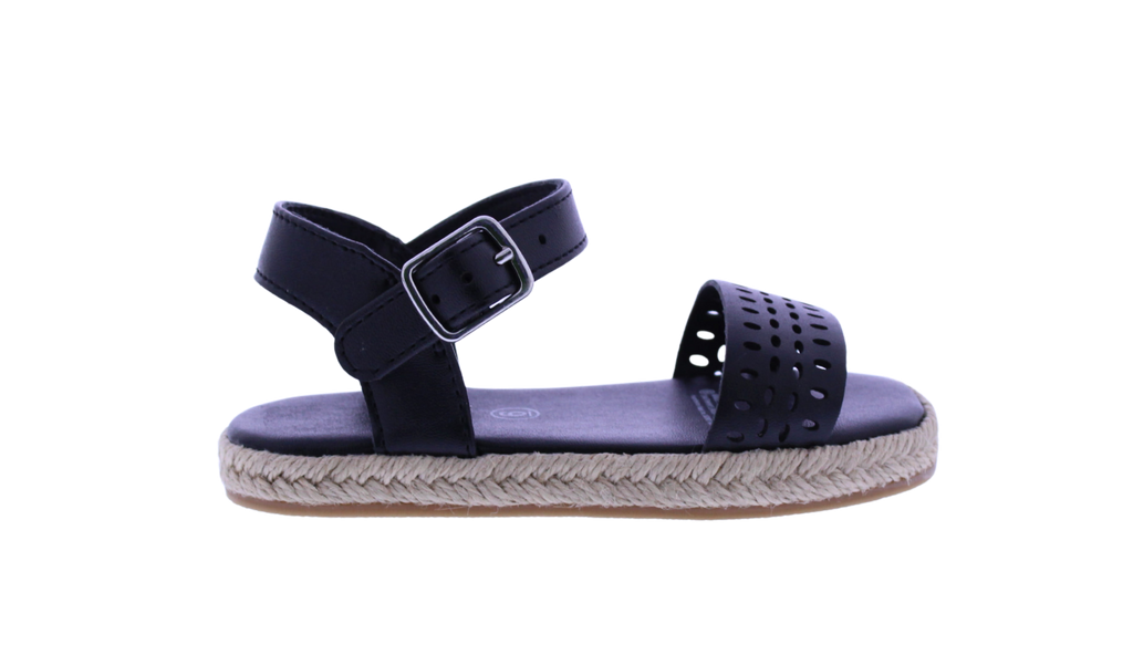 Girls Laser Cut Yute Sandal