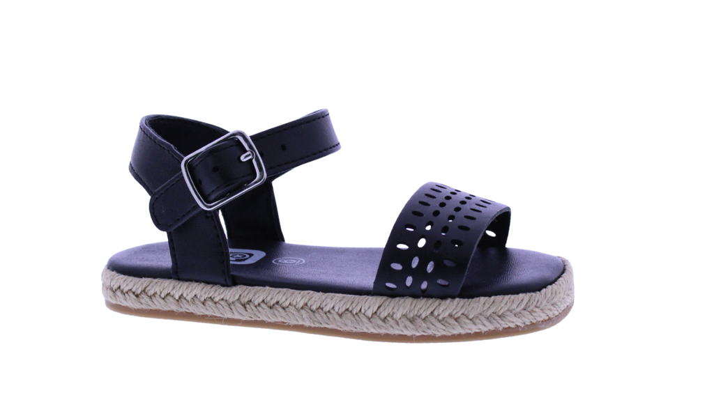 Girls Laser Cut Yute Sandal
