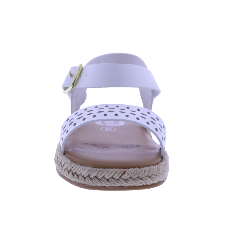 Girls Laser Cut Yute Sandal