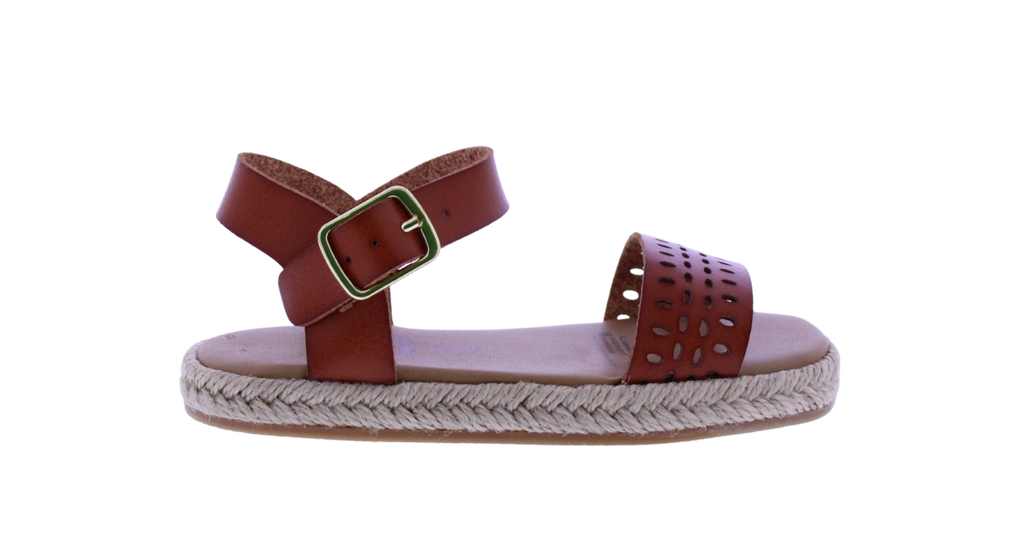 Girls Laser Cut Yute Sandal