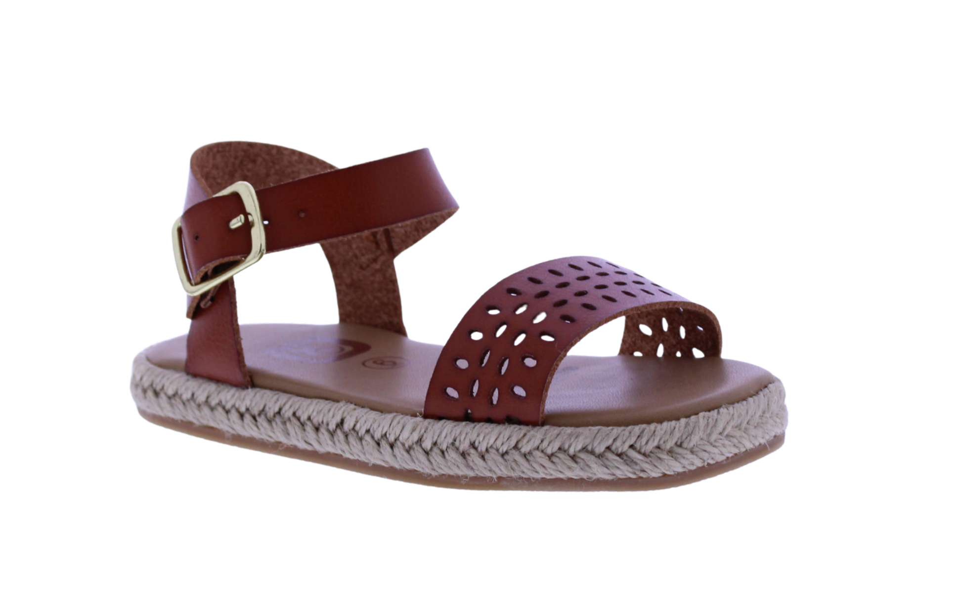 Girls Laser Cut Yute Sandal