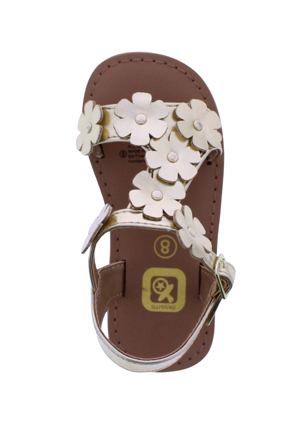Girls Asymetric Flower Sandal