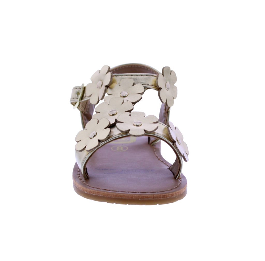 Girls Asymetric Flower Sandal