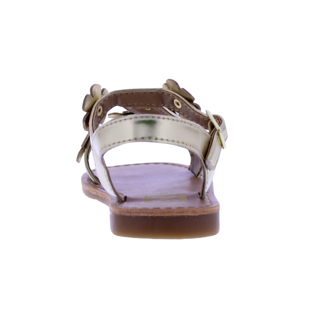 Girls Asymetric Flower Sandal