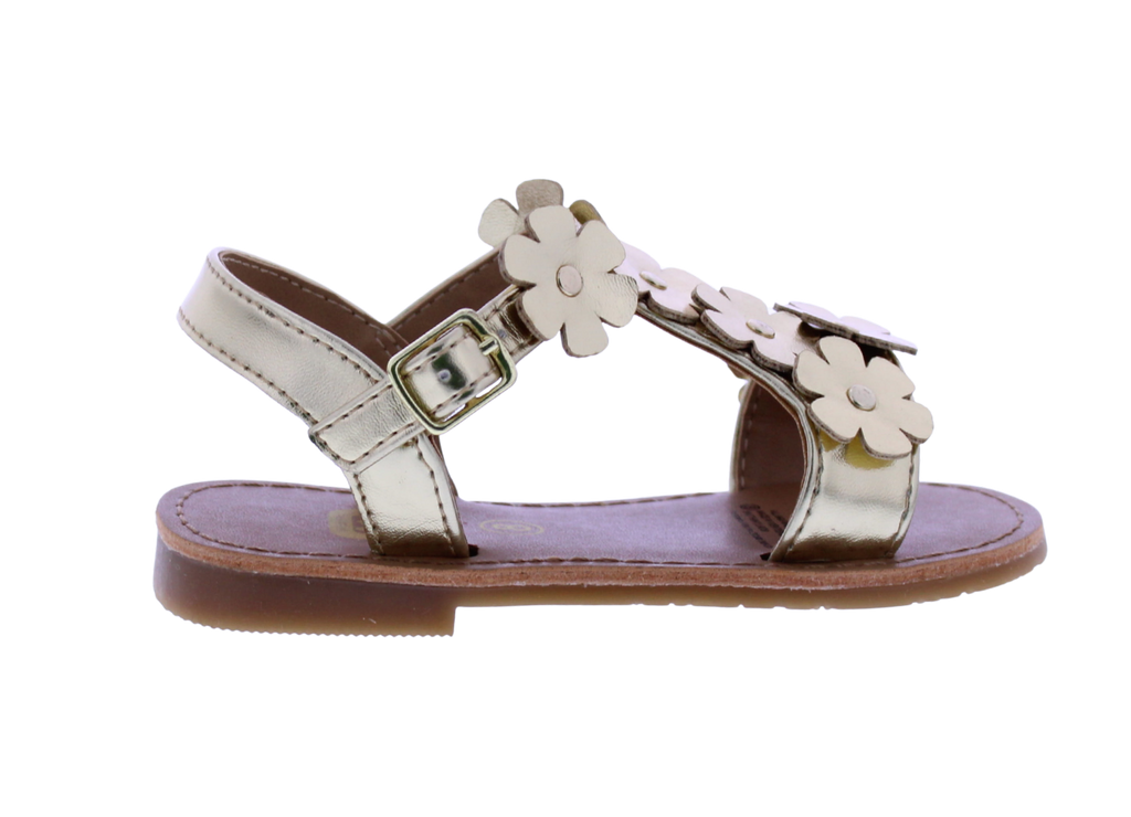 Girls Asymetric Flower Sandal