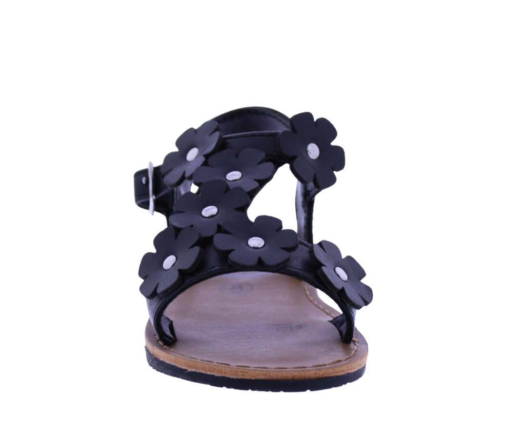 Girls Asymetric Flower Sandal
