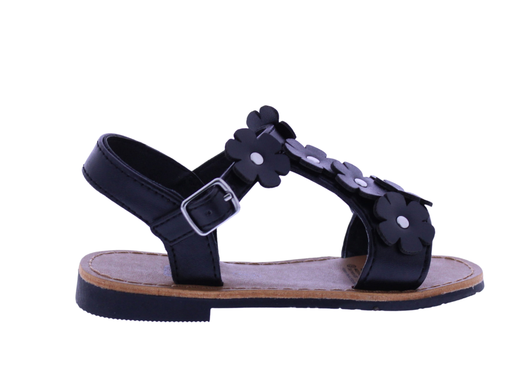 Girls Asymetric Flower Sandal