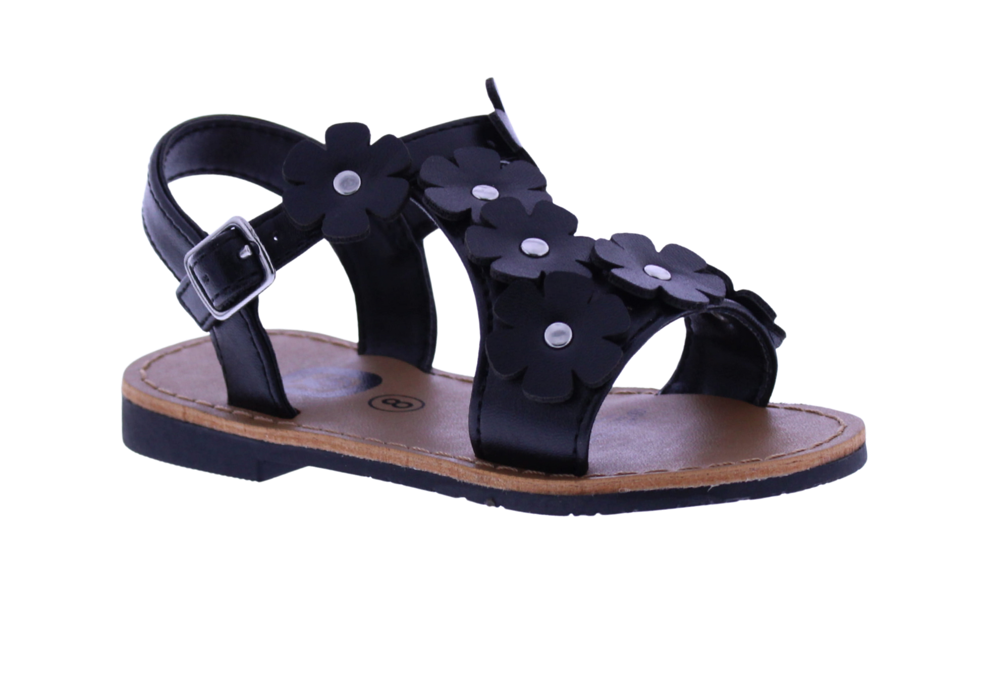 Girls Asymetric Flower Sandal