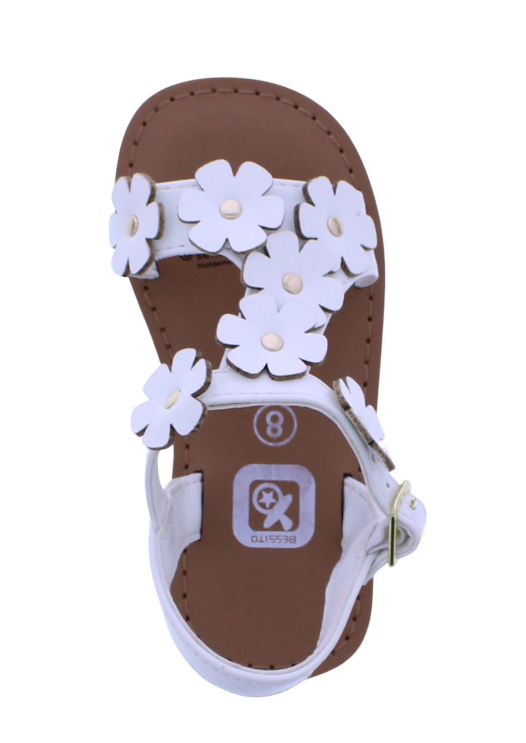 Girls Asymetric Flower Sandal