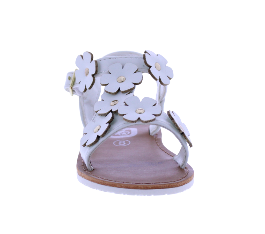 Girls Asymetric Flower Sandal