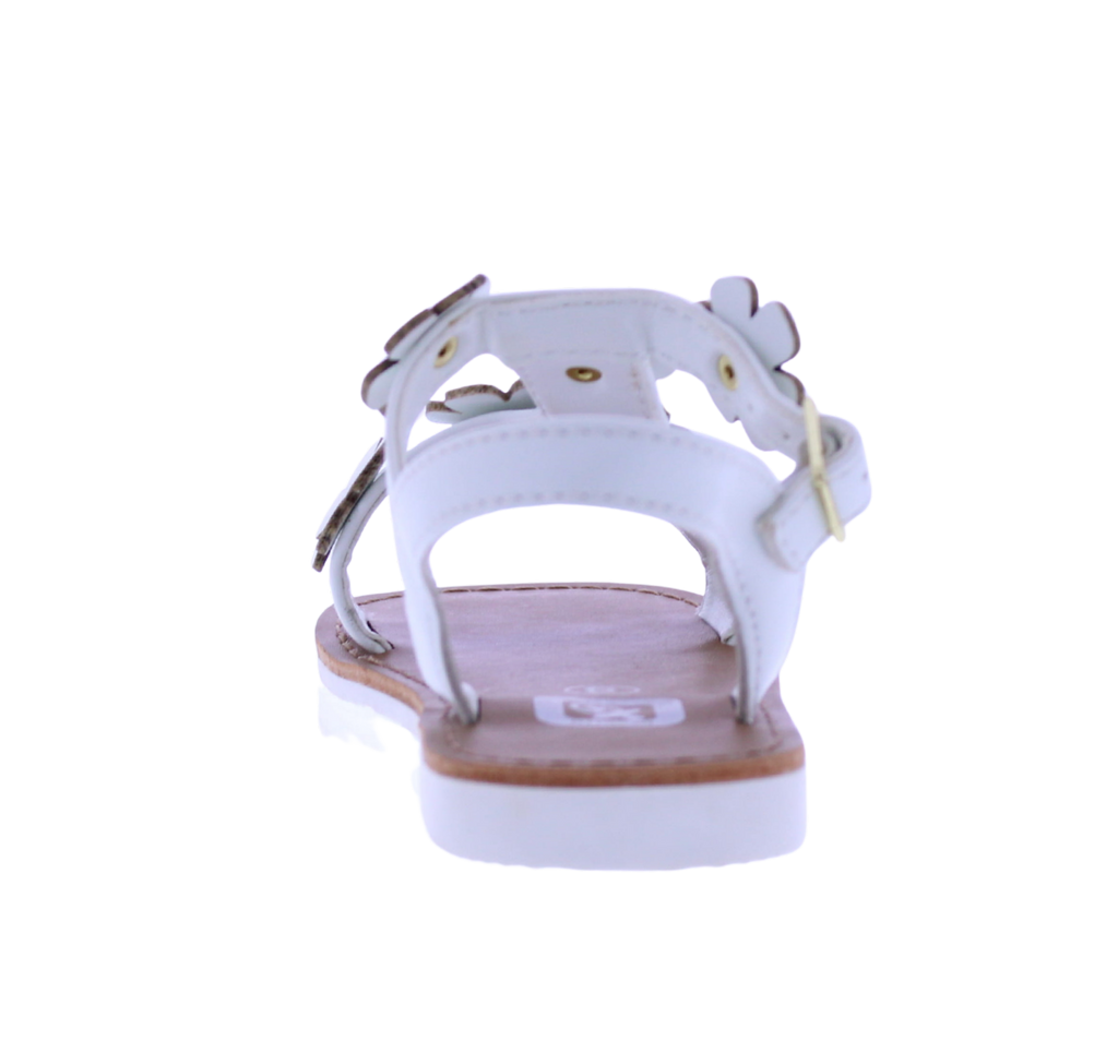 Girls Asymetric Flower Sandal