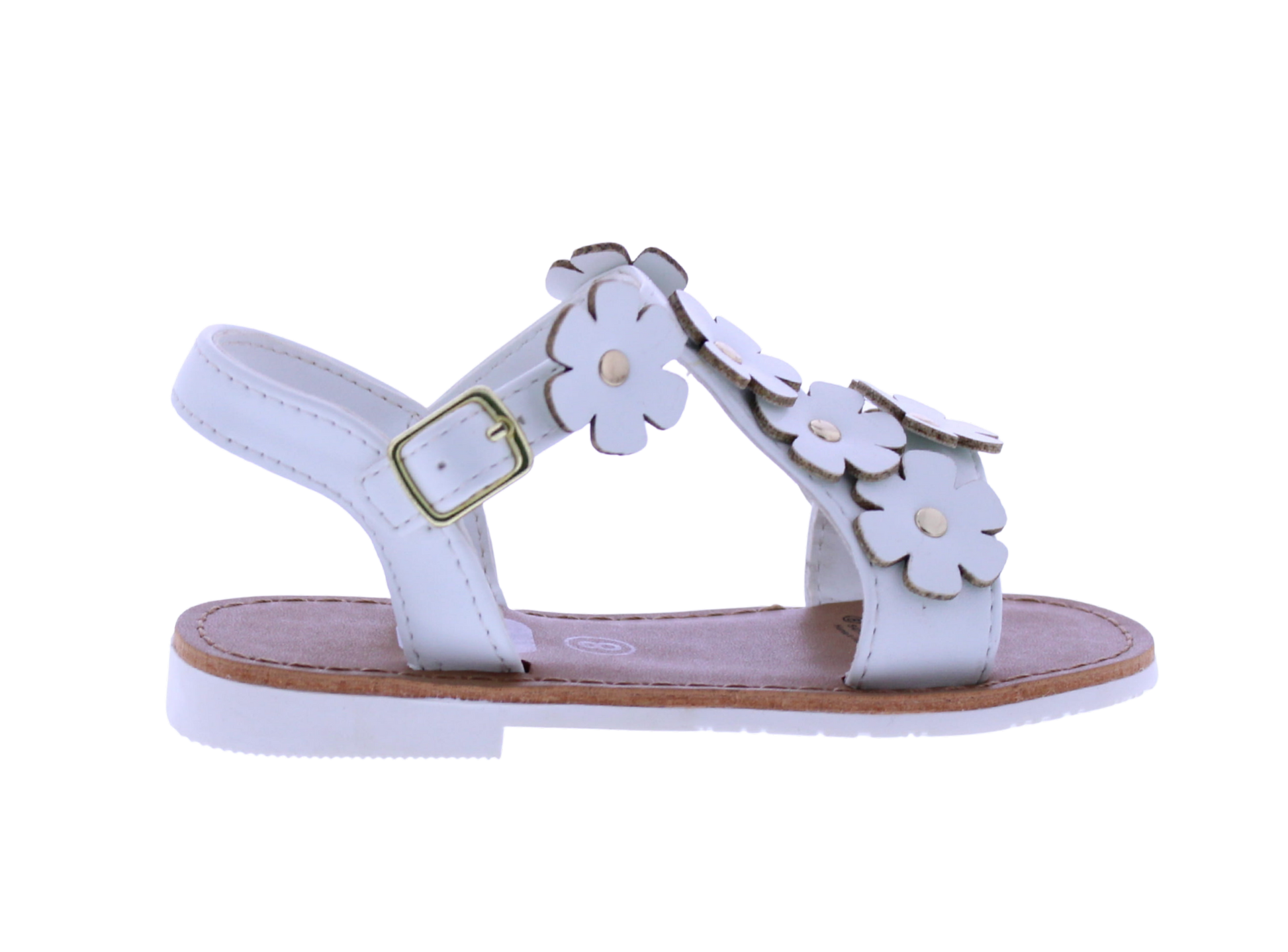 Girls Asymetric Flower Sandal