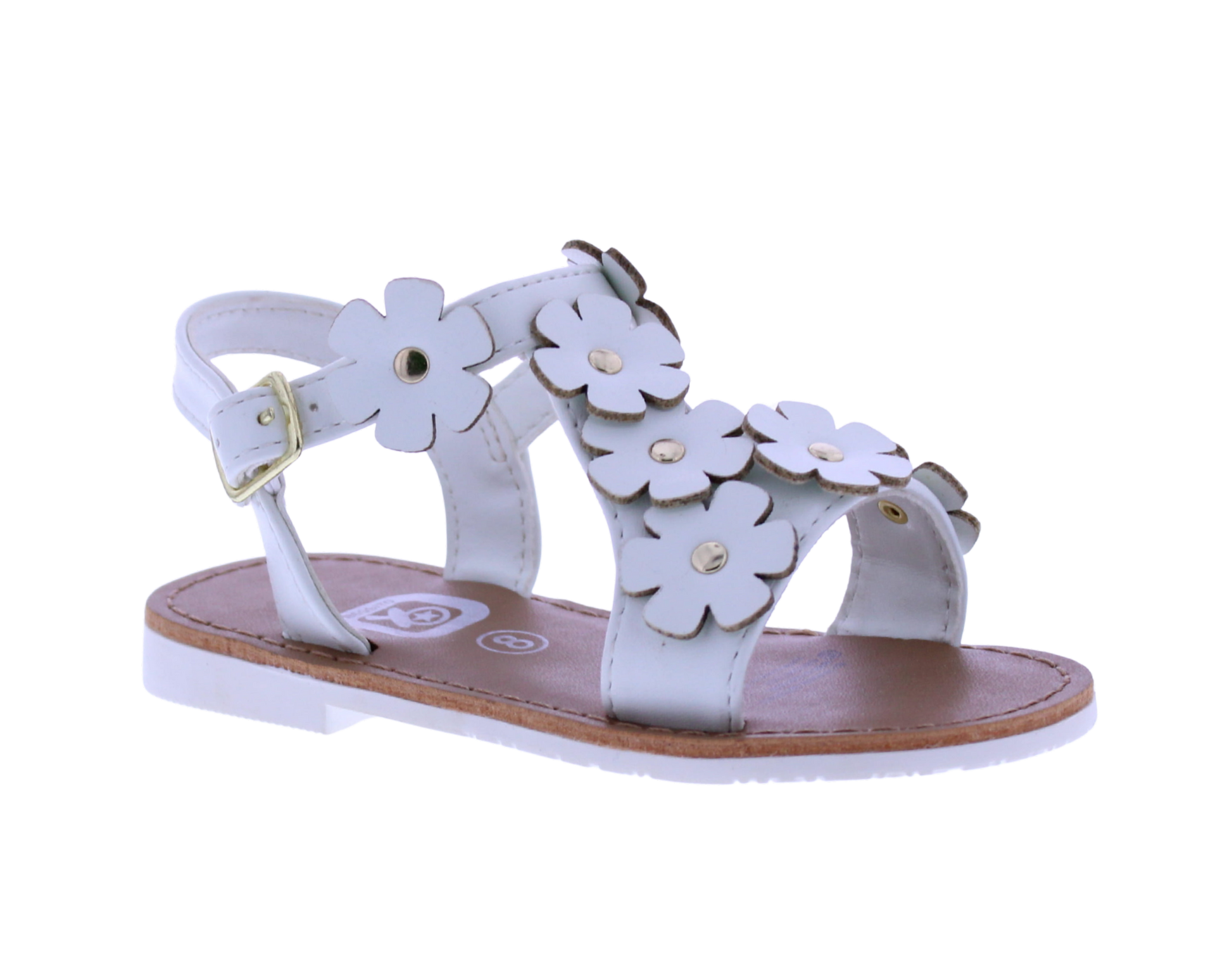 Girls Asymetric Flower Sandal