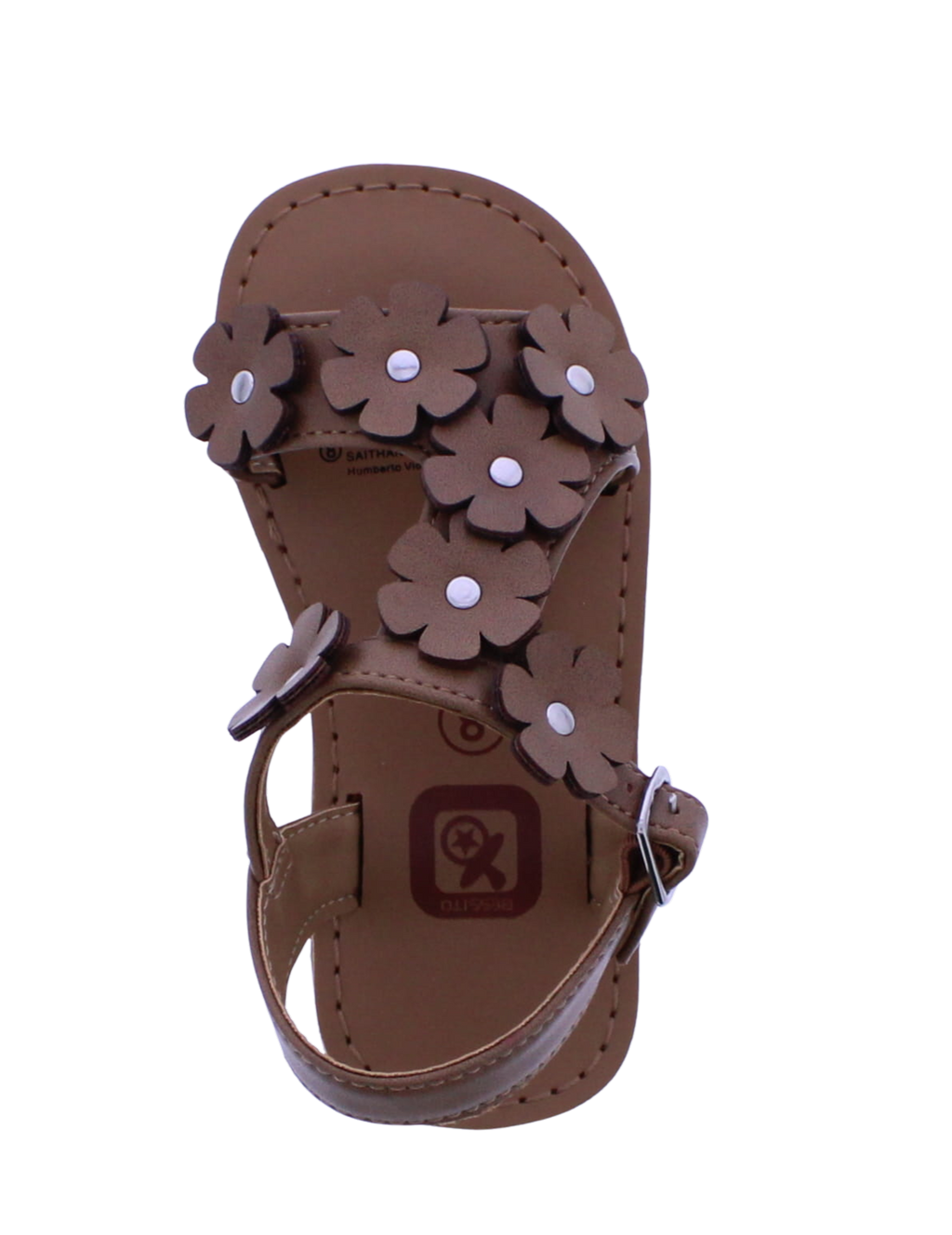 Girls Asymetric Flower Sandal