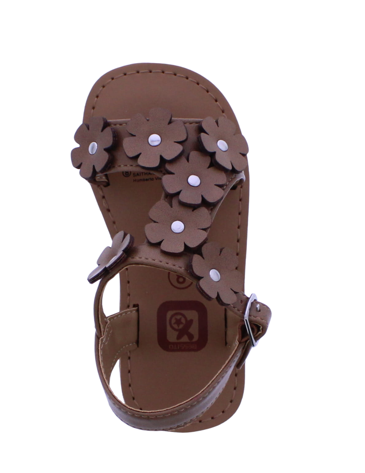 Girls Asymetric Flower Sandal