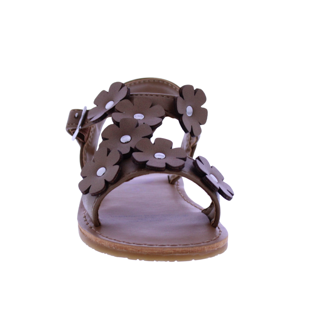 Girls Asymetric Flower Sandal
