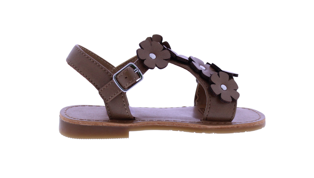 Girls Asymetric Flower Sandal