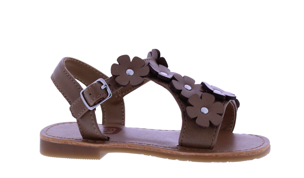 Girls Asymetric Flower Sandal