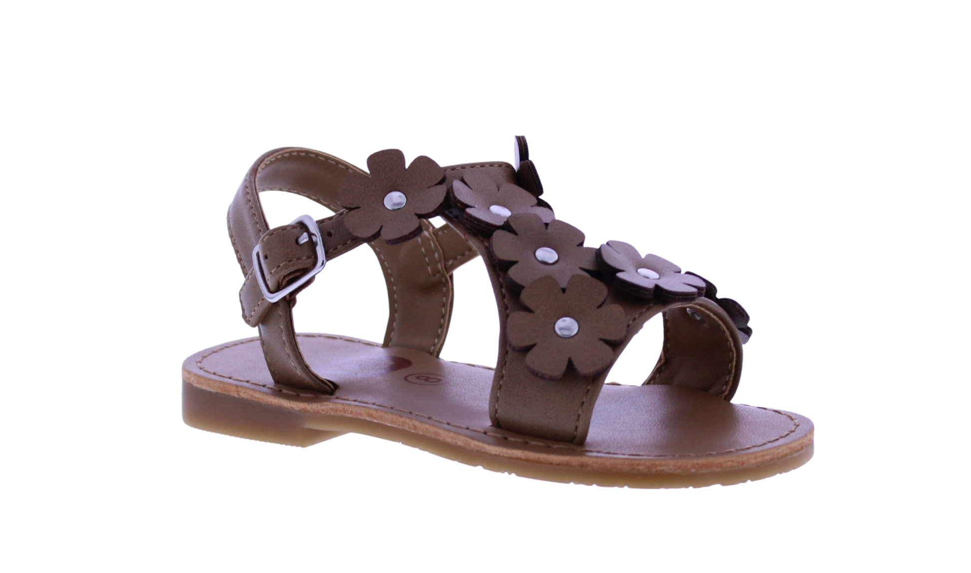 Girls Asymetric Flower Sandal