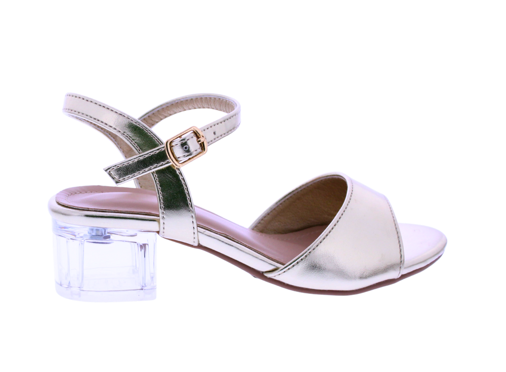 Girls Clear Heel Sandal
