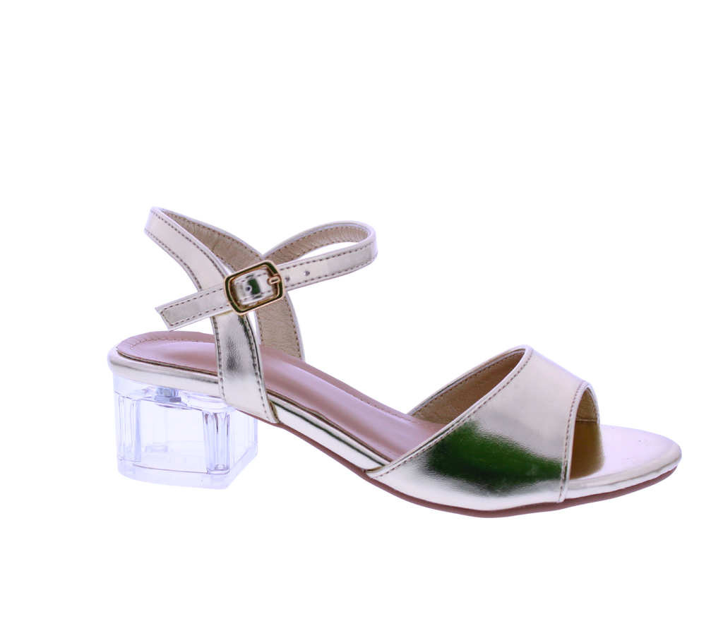 Girls Clear Heel Sandal
