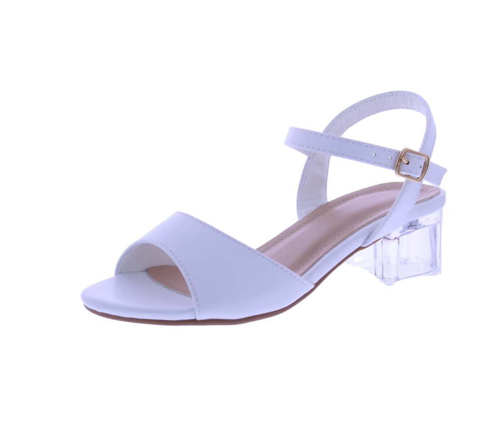 Girls Clear Heel Sandal