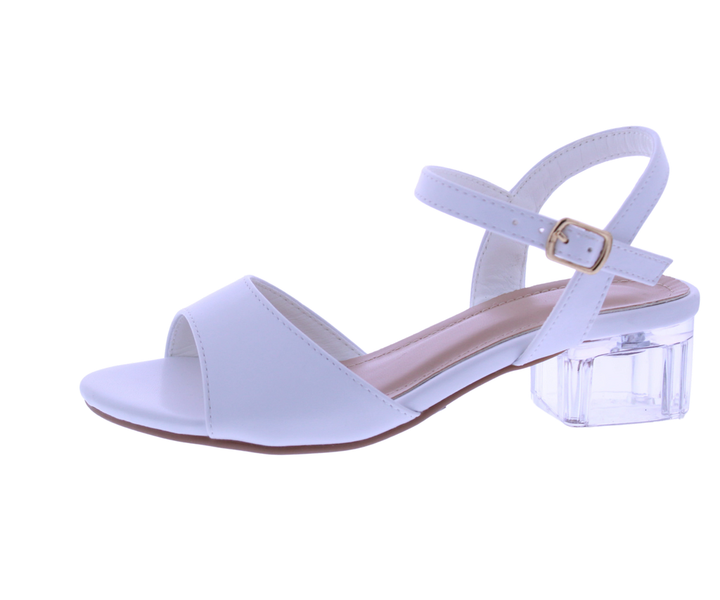 Girls Clear Heel Sandal