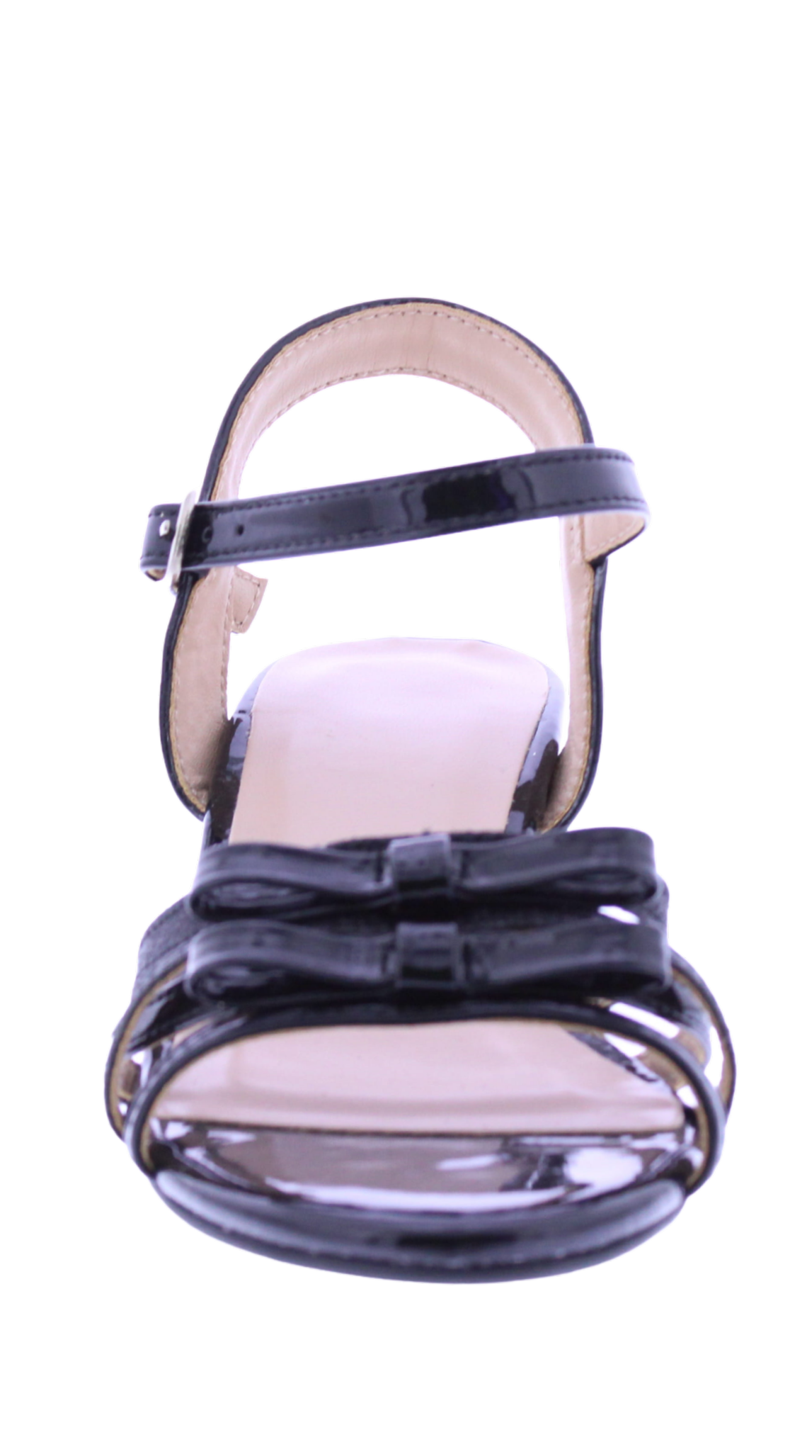 Kids' Double Bow Block Heel Sandal