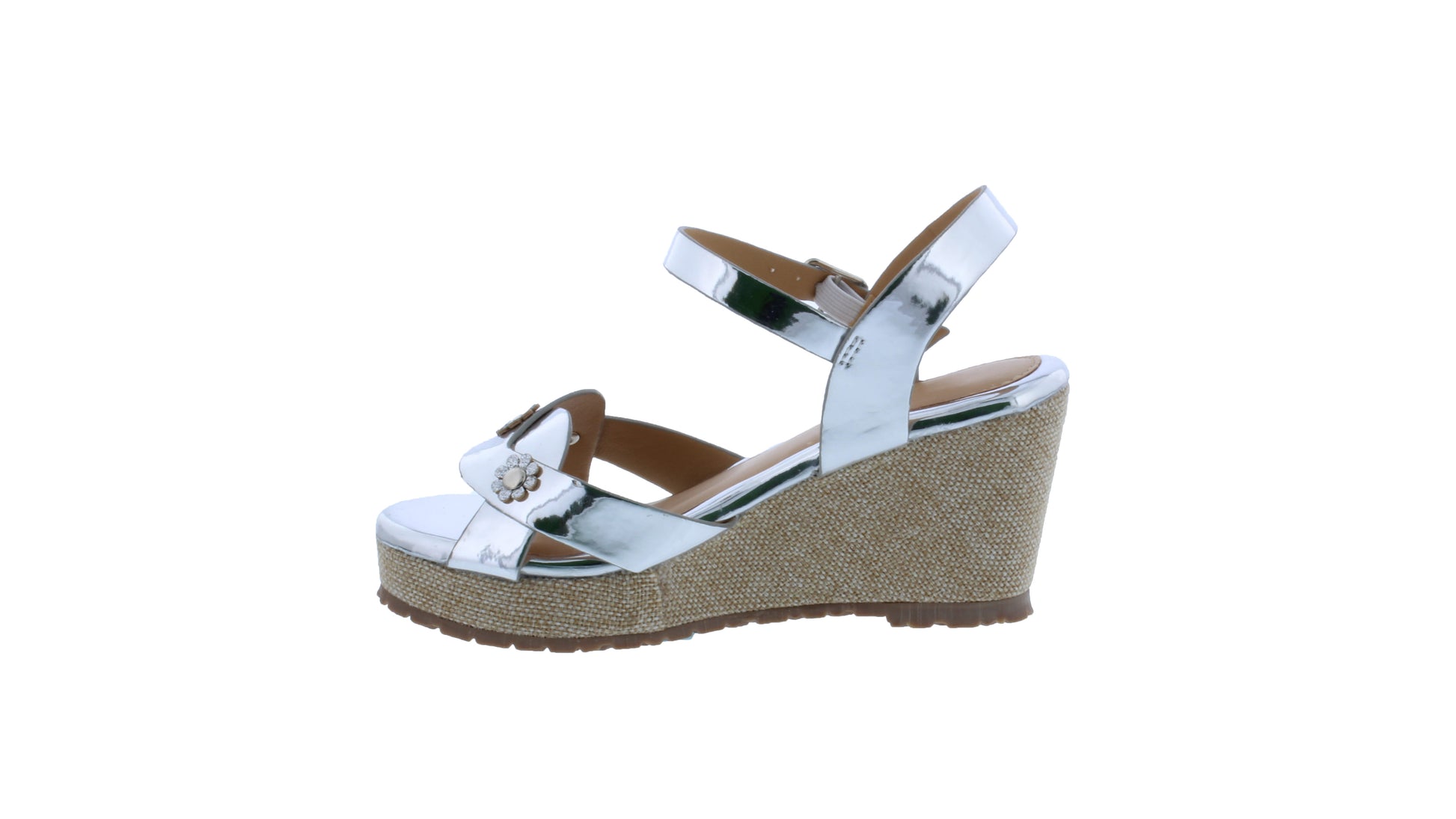 Girls 2" Platform with Glitter Flowers