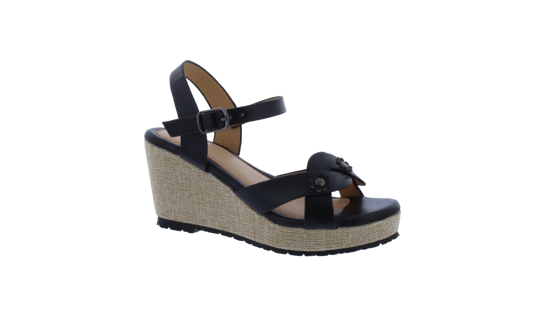 Girls 2" Platform with Glitter Flowers