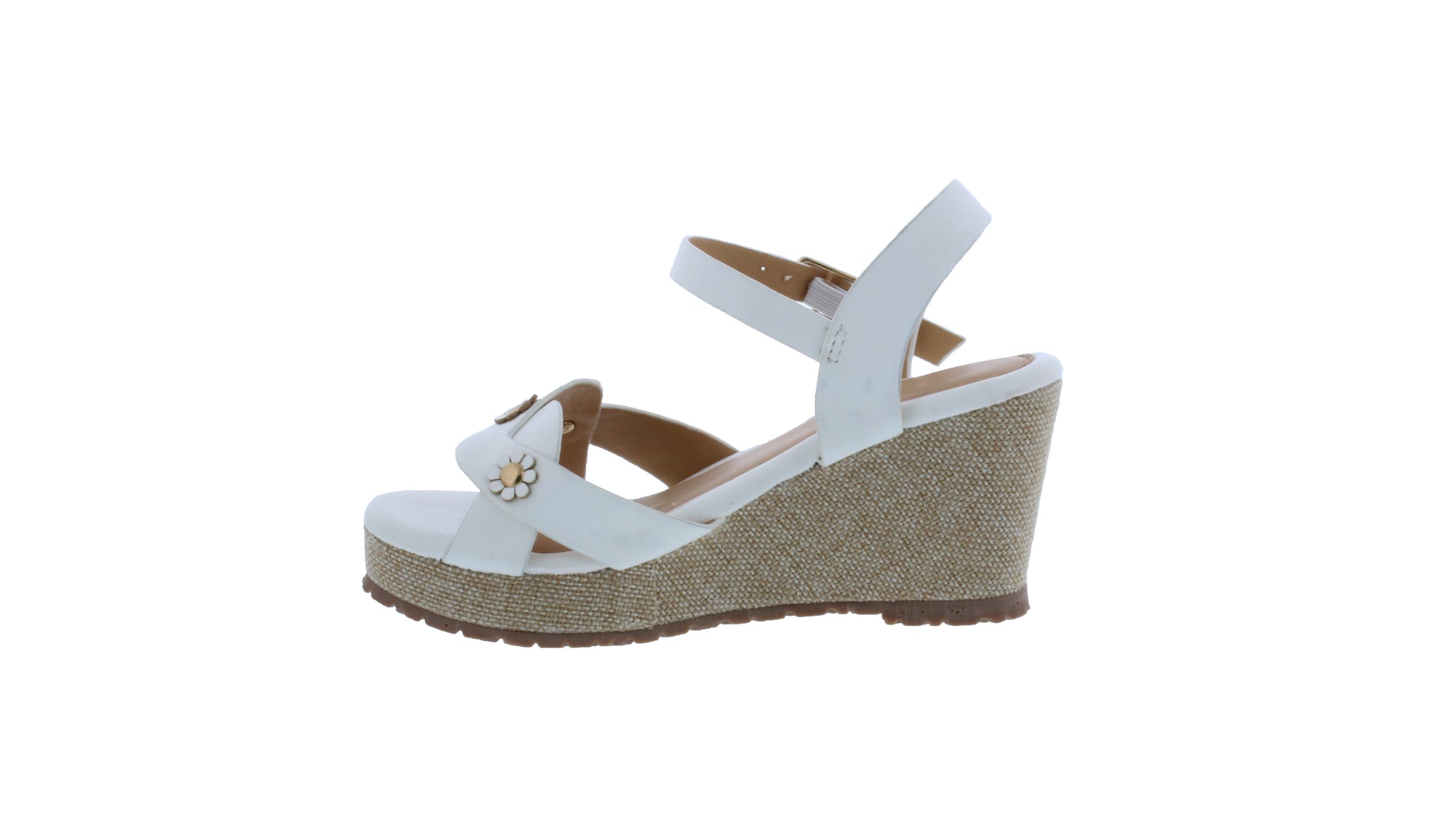 Girls 2" Platform with Glitter Flowers