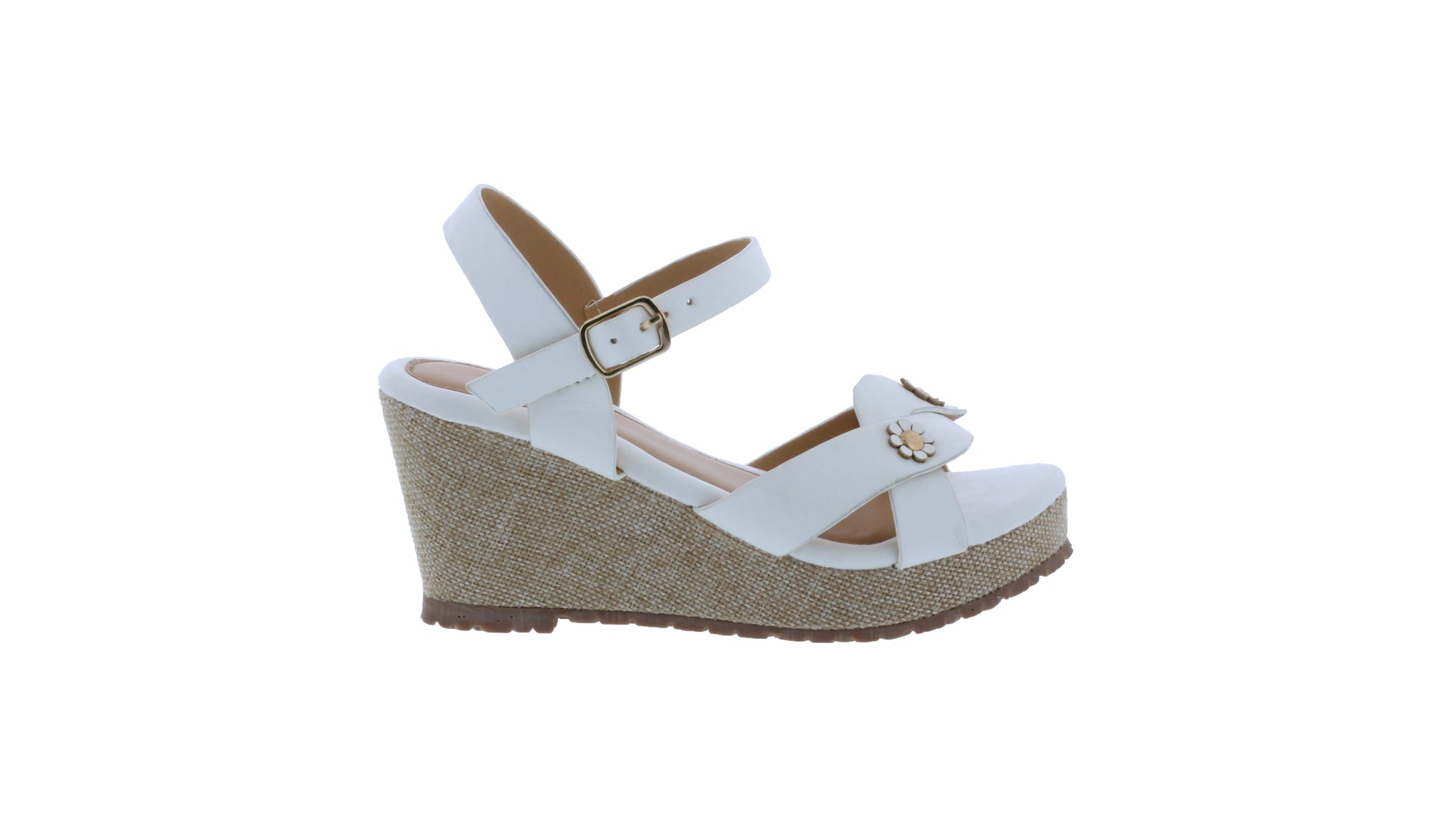 Girls 2" Platform with Glitter Flowers