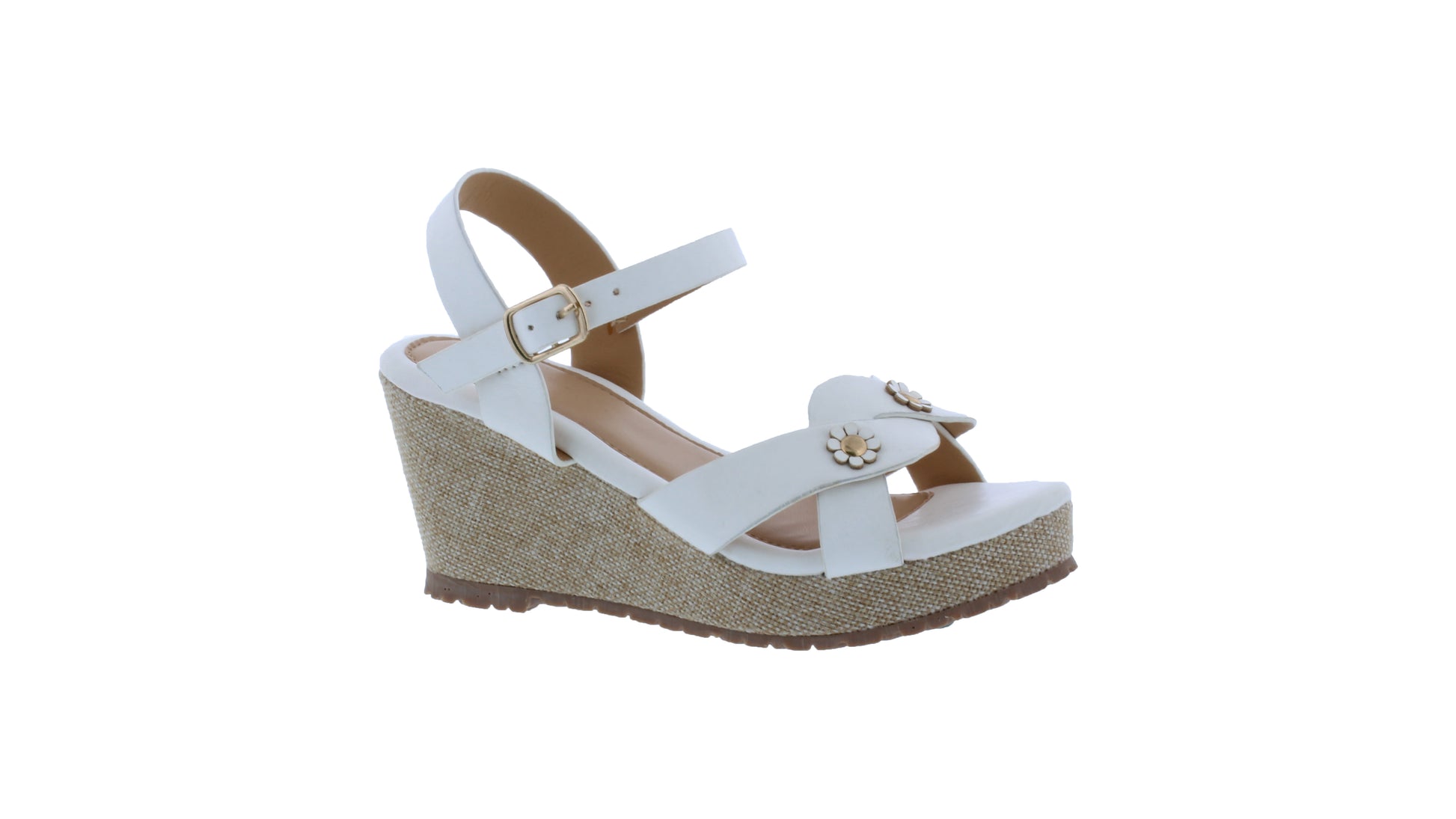 Girls 2" Platform with Glitter Flowers