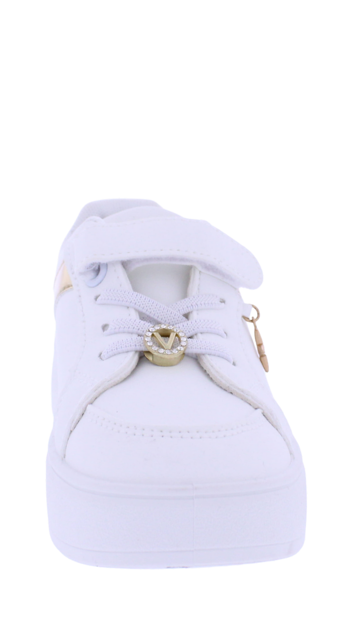 Kids' Platform Velcro Sneaker with Gold Charms
