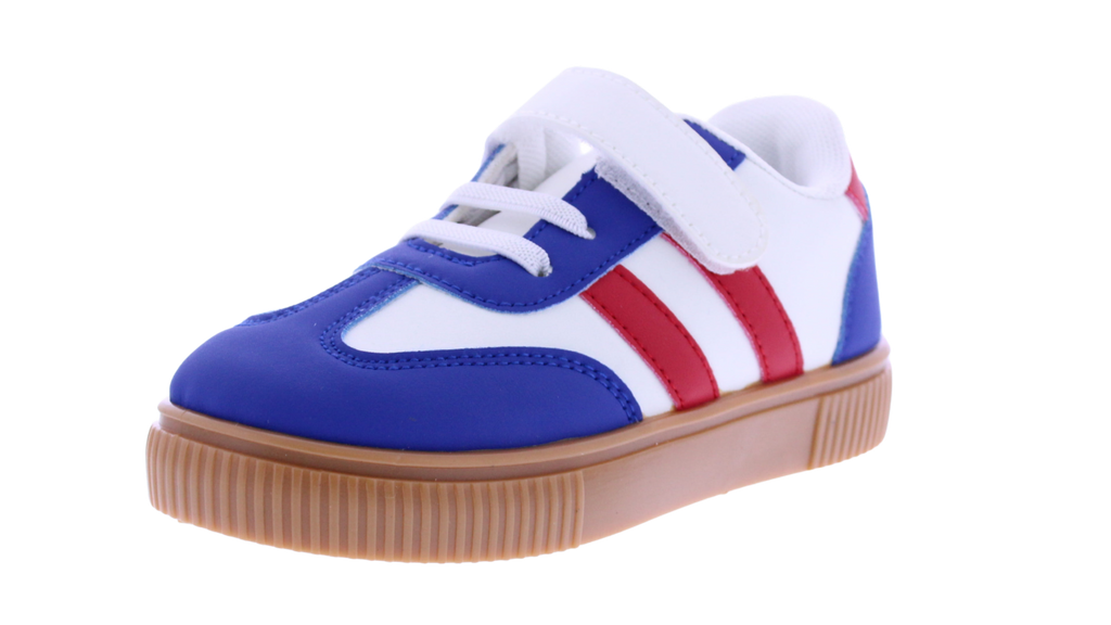 Kids' Retro Stripe Velcro Sneaker