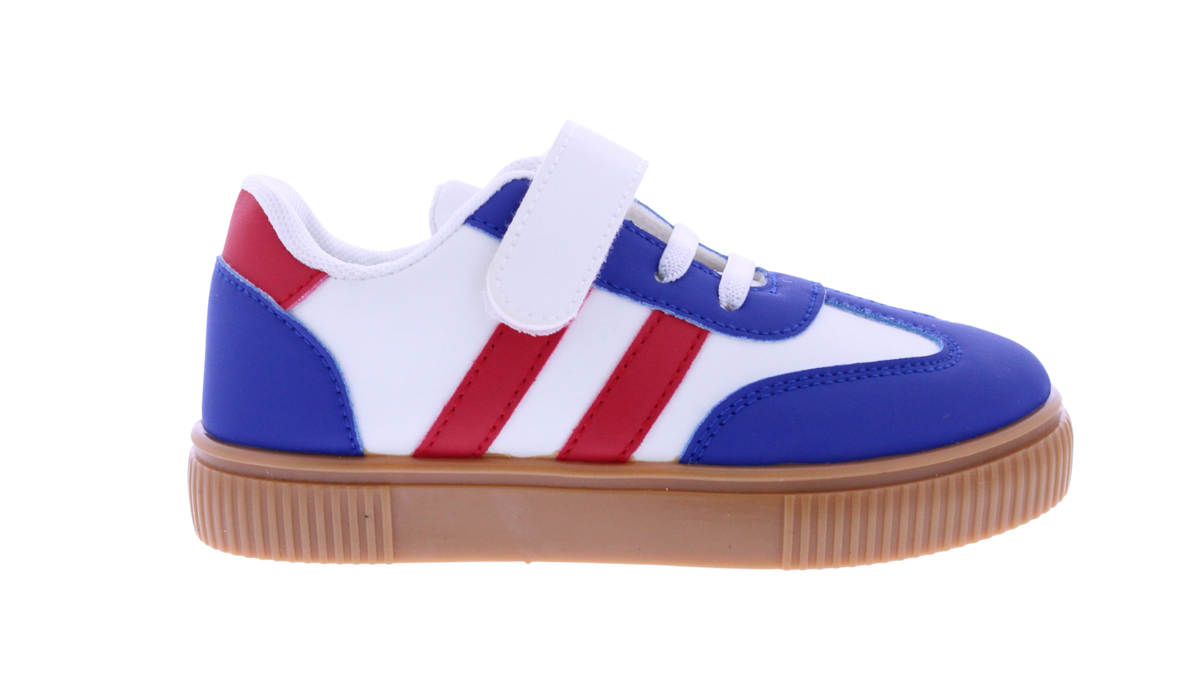 Kids' Retro Stripe Velcro Sneaker