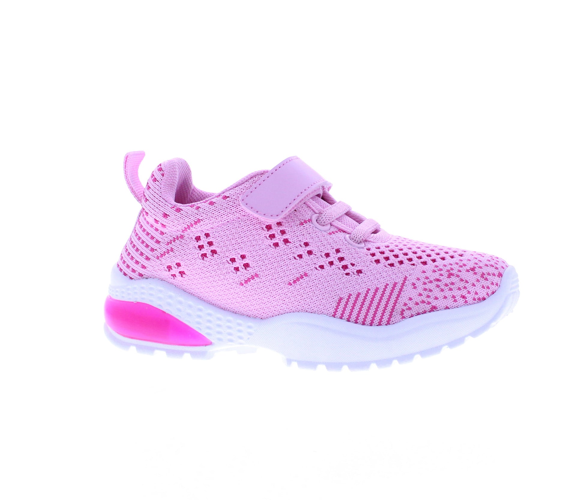 Kids Fly Knit Velcro Sneaker with Lights