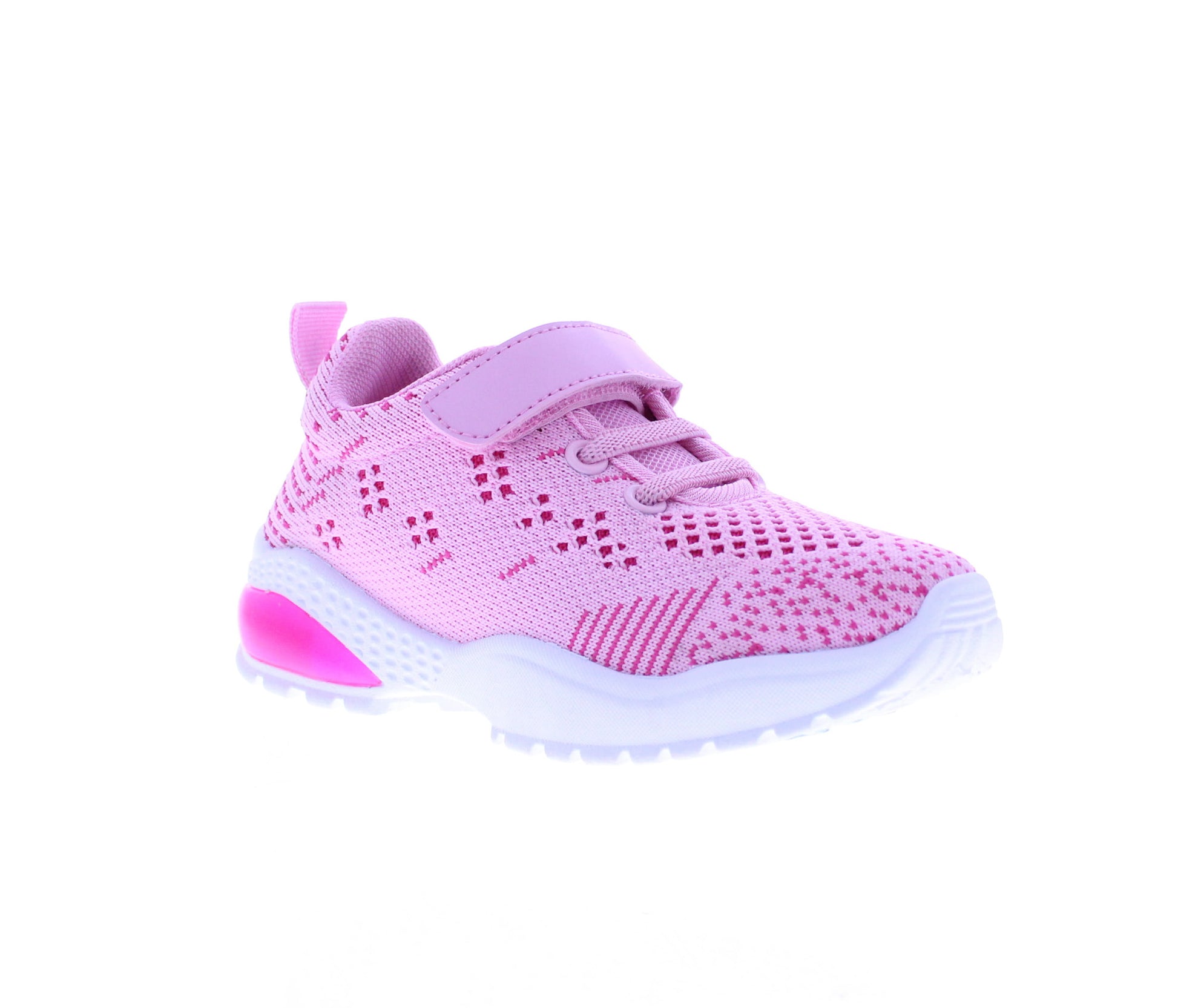 Kids Fly Knit Velcro Sneaker with Lights